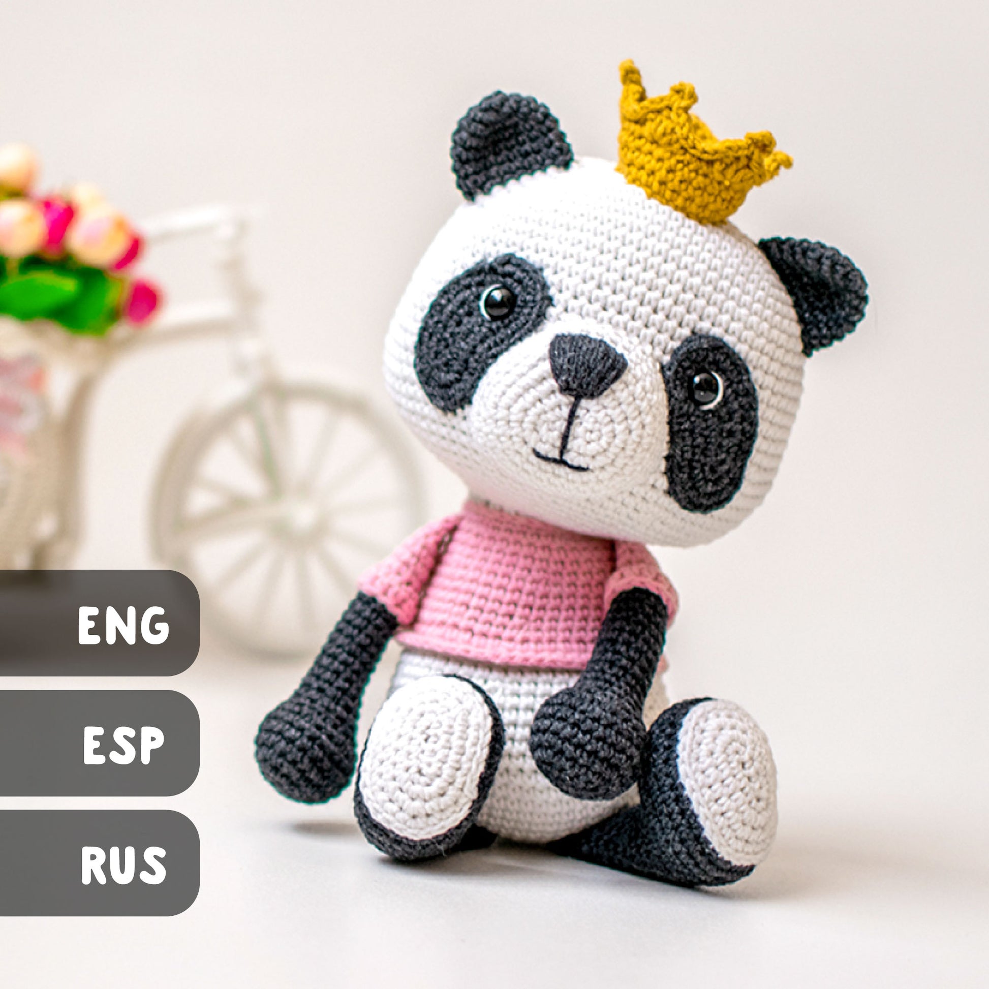 Susie the Panda amigurumi crochet toy pattern pdf