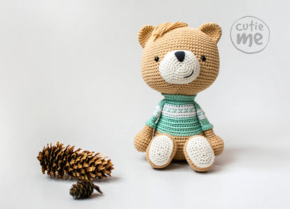 Andy the Bear amigurumi crochet toy pattern pdf