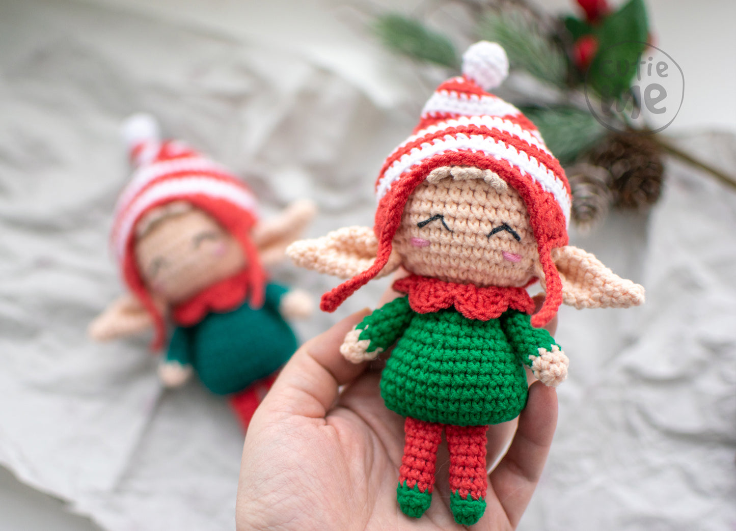 Little Elf Christmas amigurumi crochet toy pattern pdf