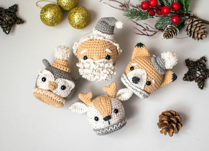 Christmas Baubles Set amigurumi crochet toy pattern pdf