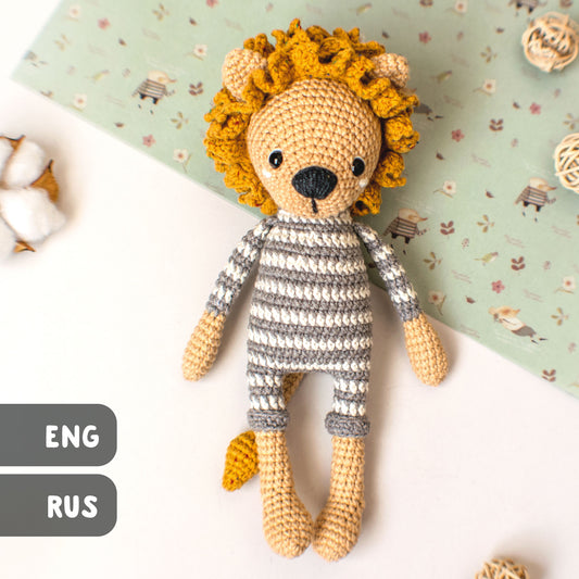 Lion Timosha amigurumi crochet toy pattern pdf