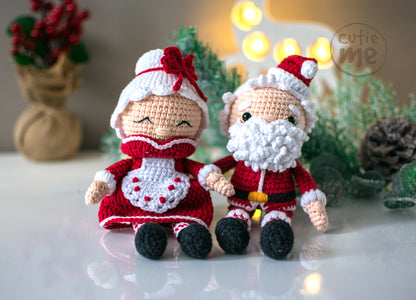 Santa Claus Christmas amigurumi crochet toy pattern pdf