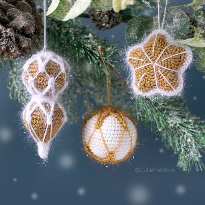 Christmas Ornaments amigurumi crochet toy pattern pdf