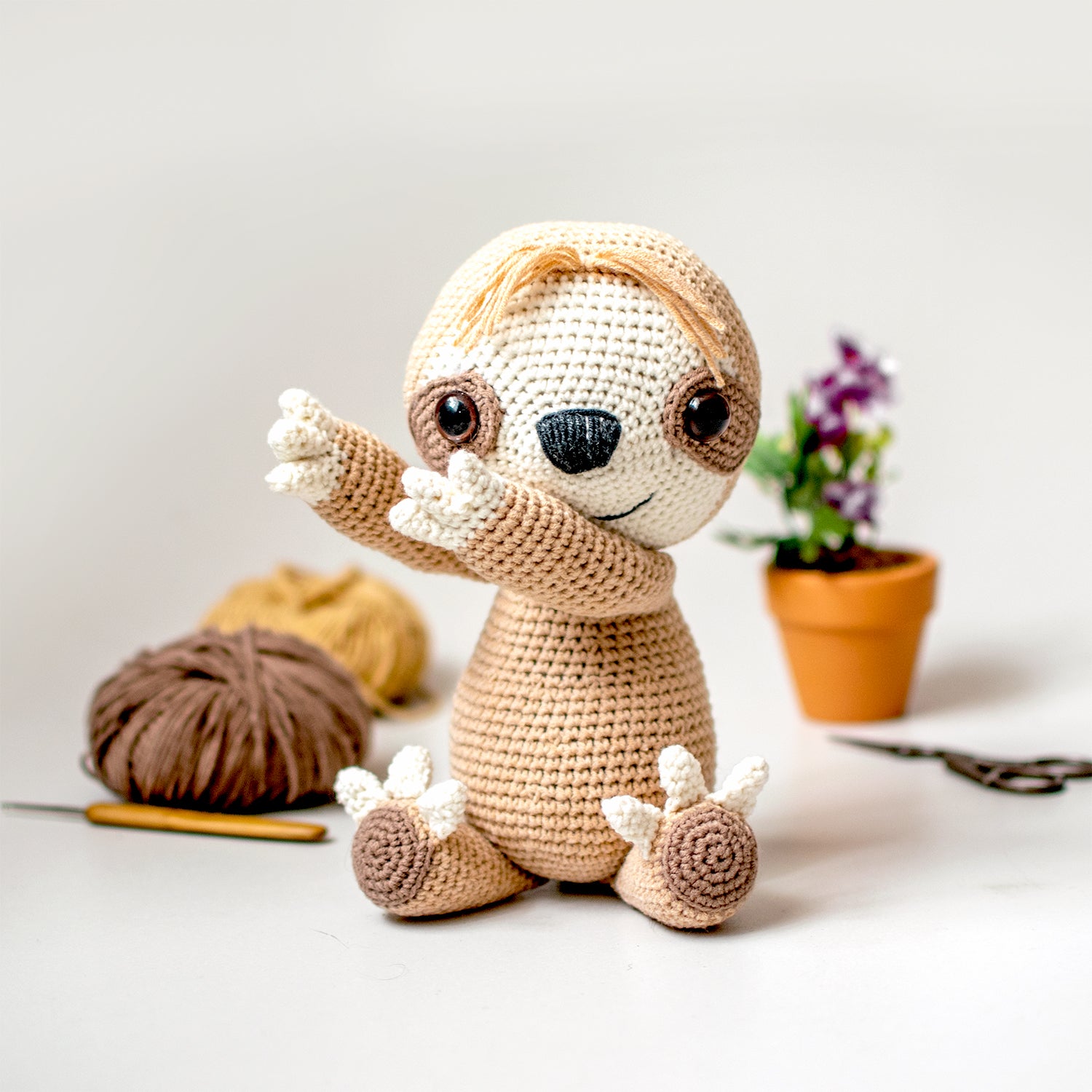 Sam the Sloth amigurumi crochet toy pattern pdf