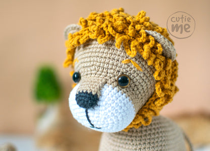 Myron The Lion amigurumi crochet toy pattern pdf