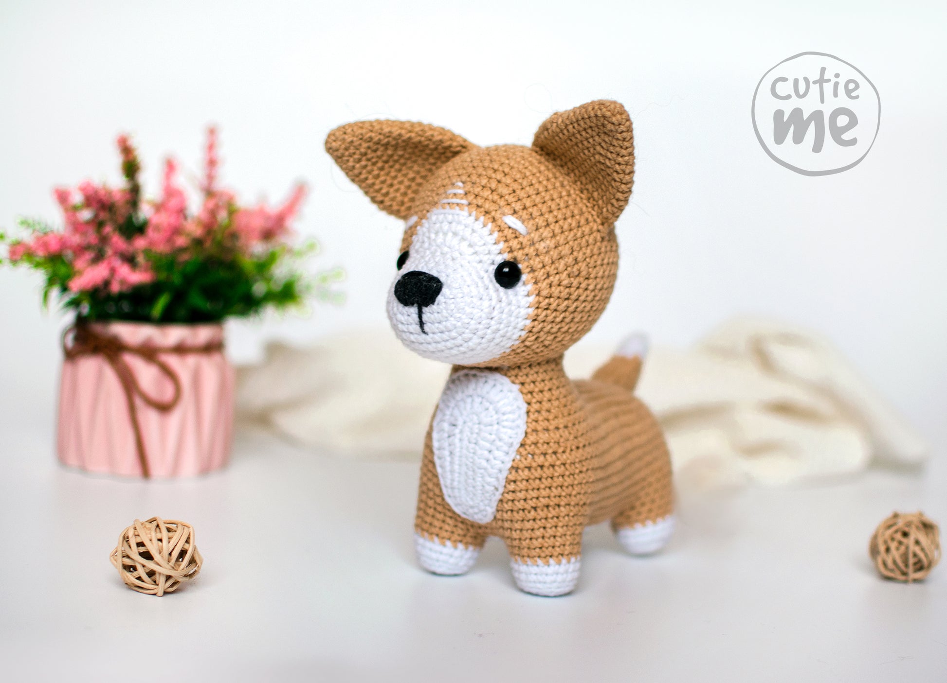 Lucky The Corgi  amigurumi crochet toy pattern pdf