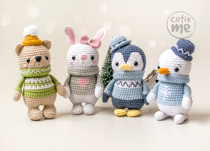 Charlie the Snowman amigurumi crochet toy pattern pdf