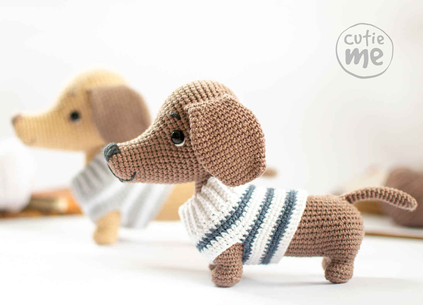 The Dachshund Yumi amigurumi crochet toy pattern pdf