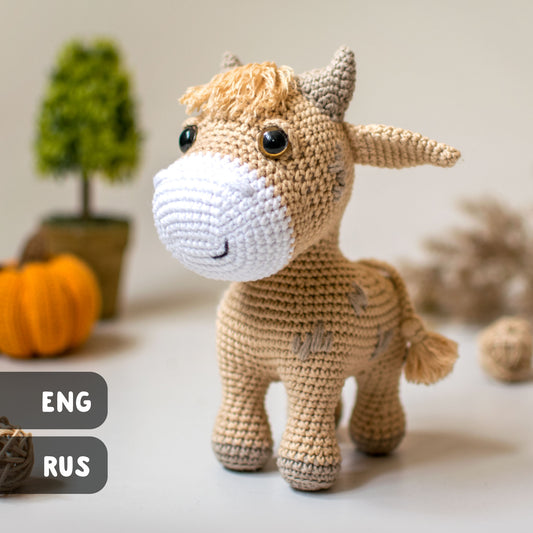 Potap The Bull amigurumi crochet toy pattern pdf