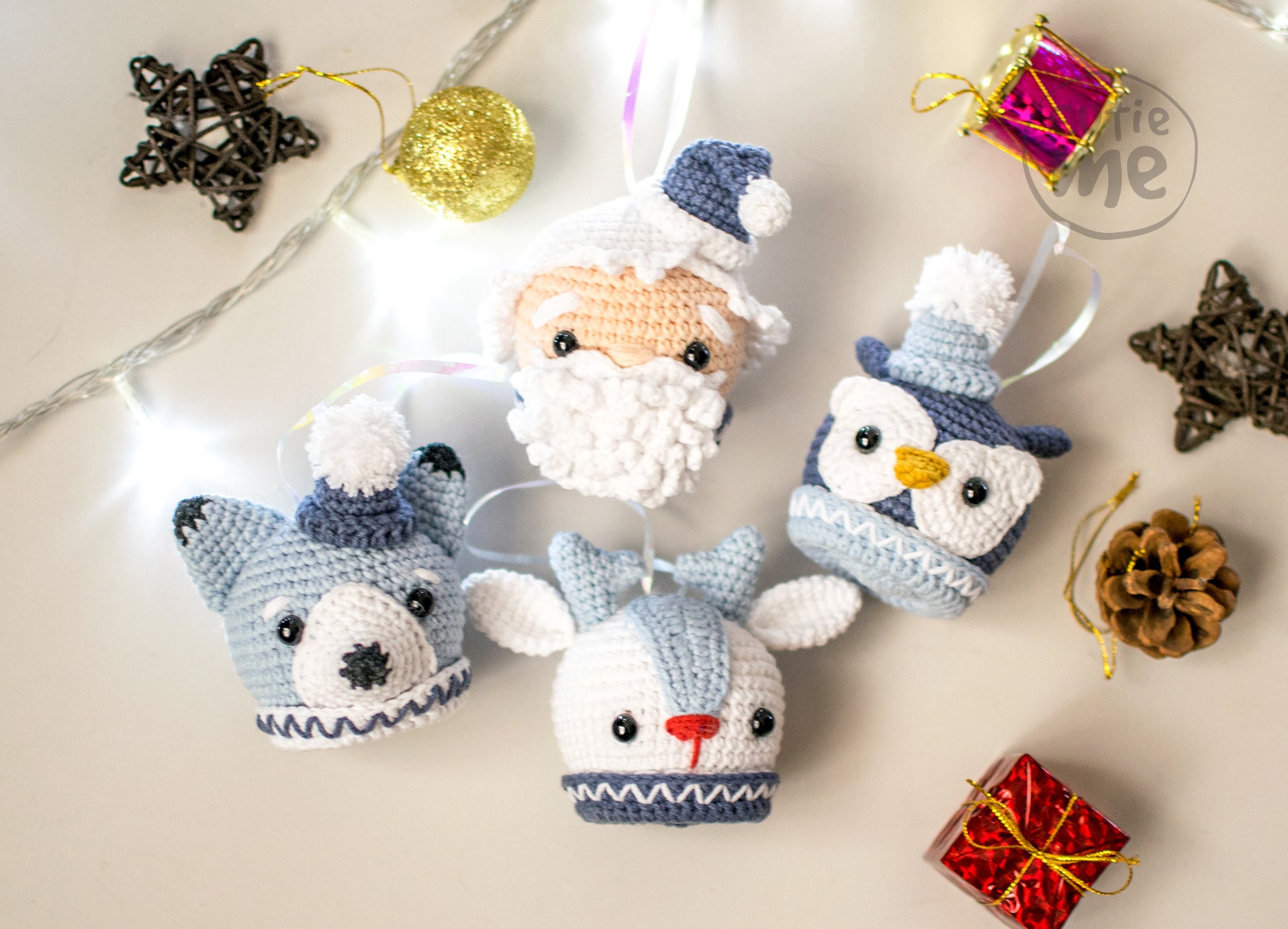 Christmas Baubles Set amigurumi crochet toy pattern pdf