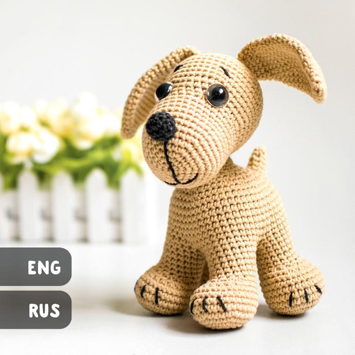 The little dog Avka amigurumi crochet toy pattern pdf