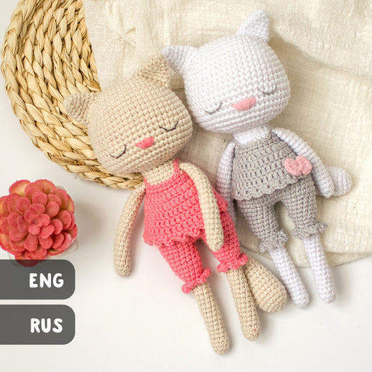 Molly the Cat amigurumi crochet toy pattern pdf