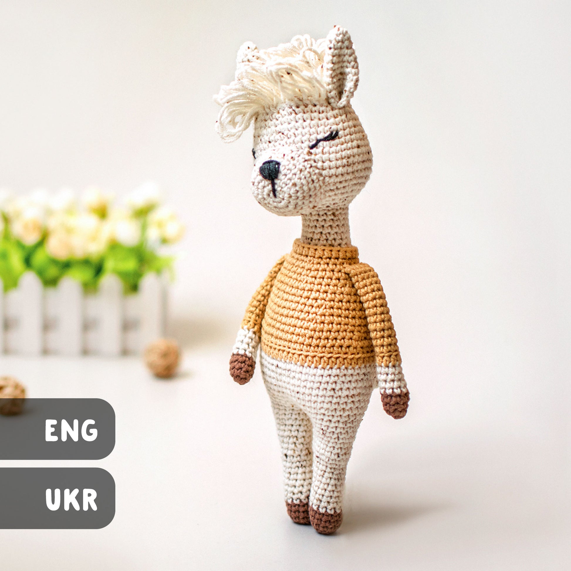 Sofie the Llama amigurumi crochet toy pattern pdf