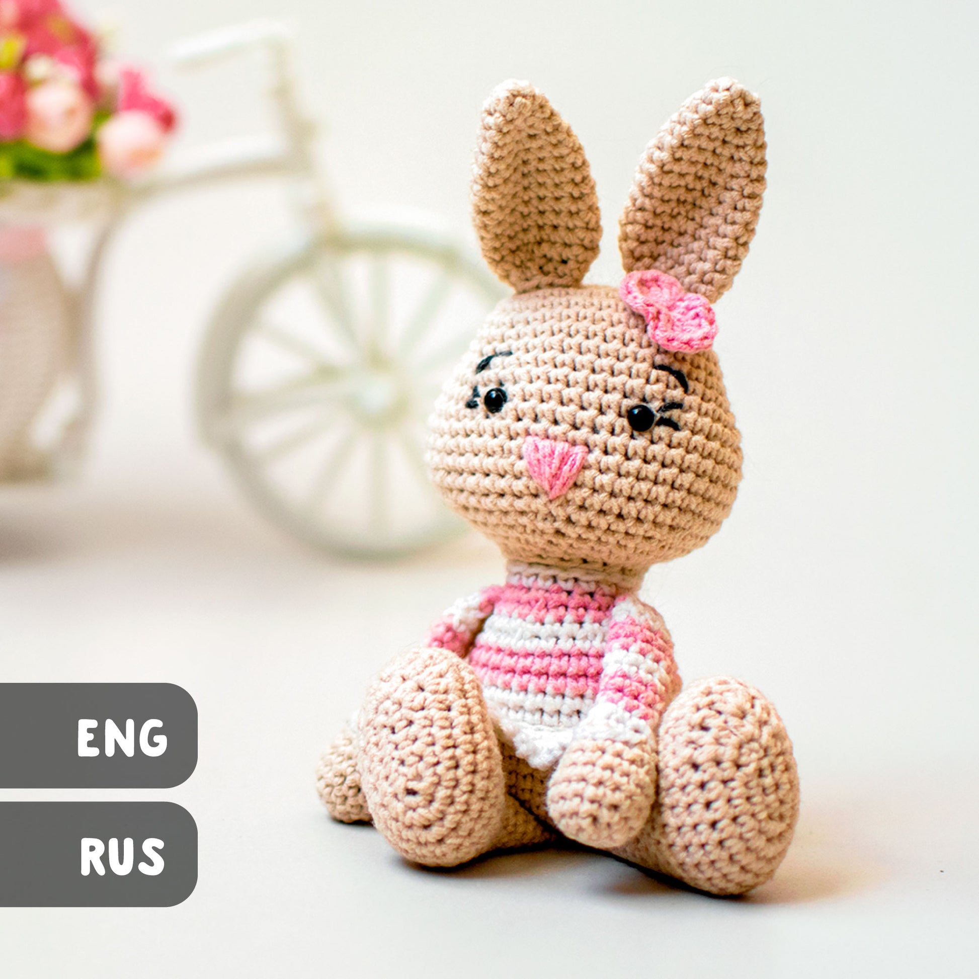 Lilou the Bunny amigurumi crochet toy pattern pdf