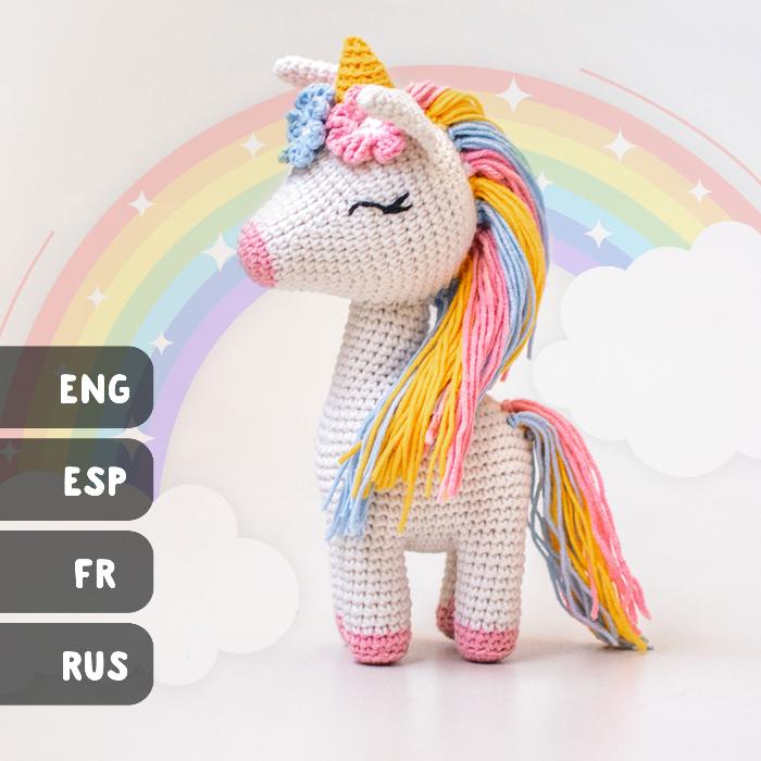 Lucy the Unicorn amigurumi crochet toy pattern pdf