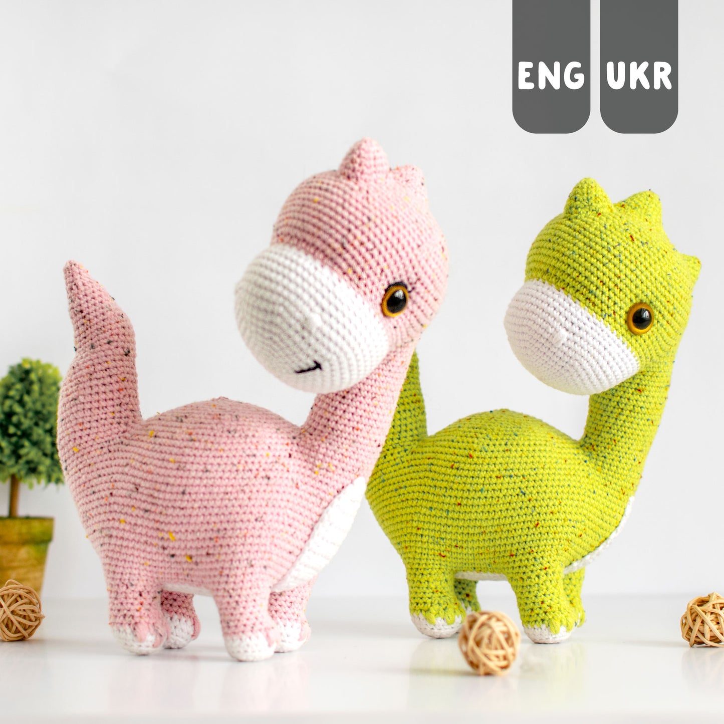 Dina The Dinosaur amigurumi crochet toy pattern pdf