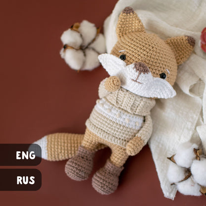 Fox Wook amigurumi crochet toy pattern pdf