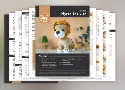 Myron The Lion amigurumi crochet toy pattern pdf