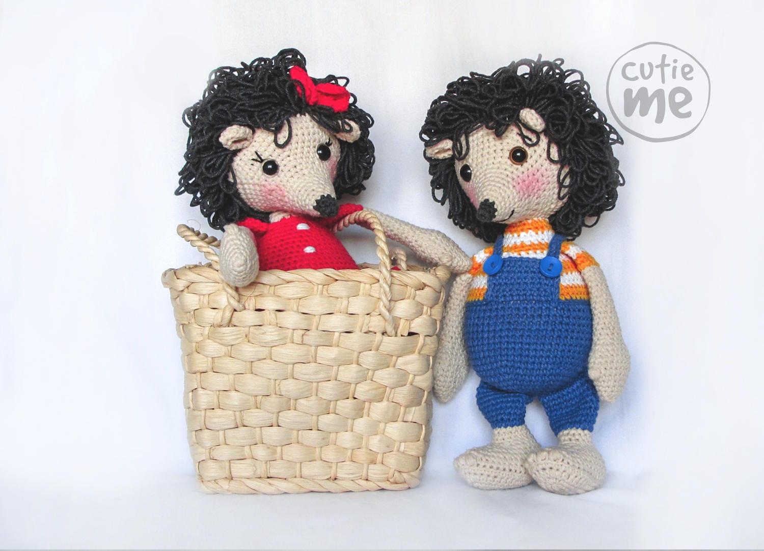 Bob & Lola the Hedgehogs amigurumi crochet toy pattern pdf