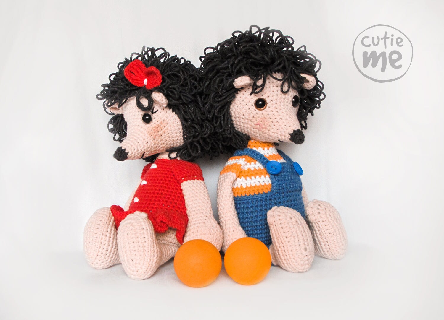 Bob & Lola the Hedgehogs amigurumi crochet toy pattern pdf