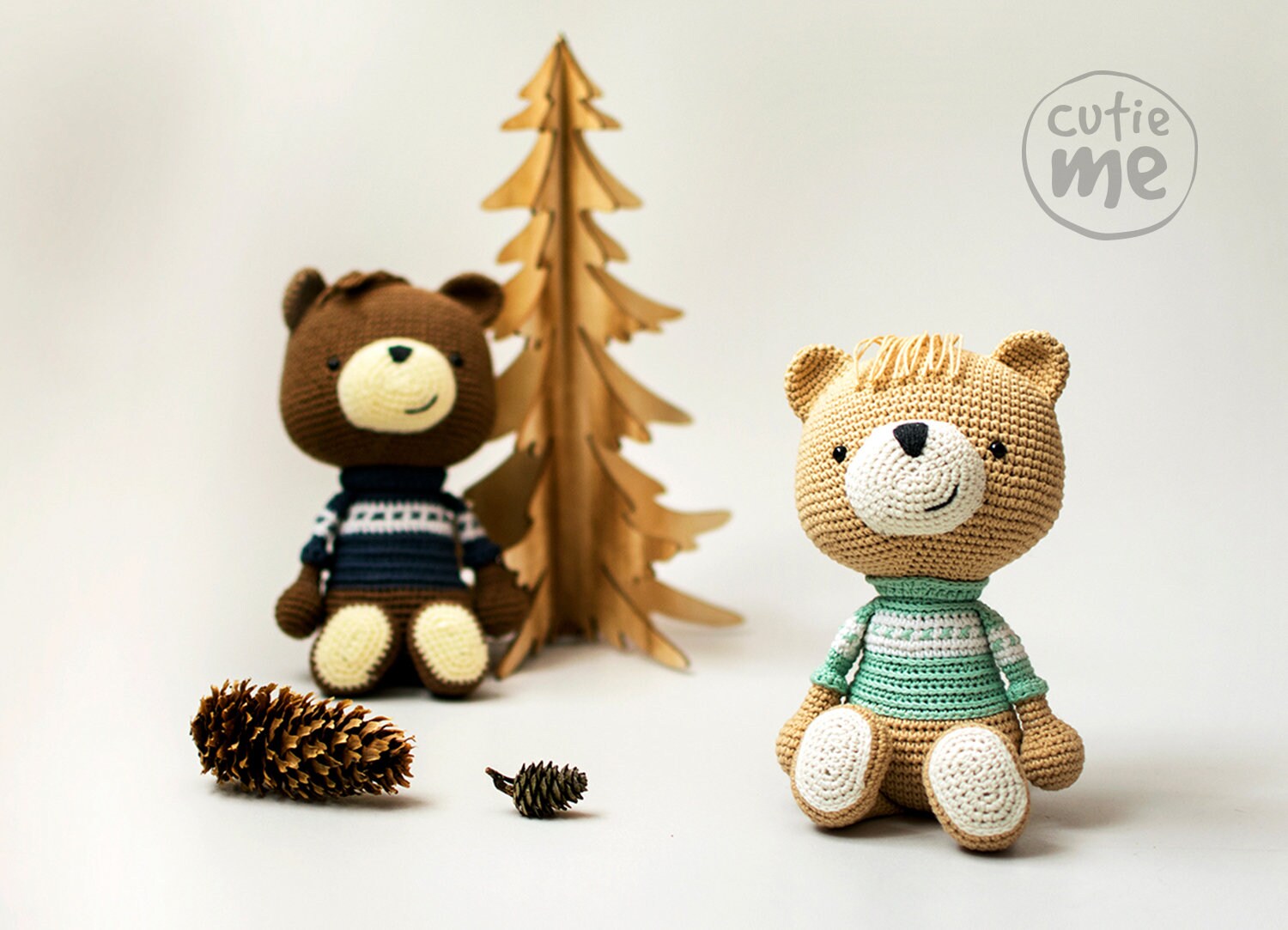 Andy the Bear amigurumi crochet toy pattern pdf