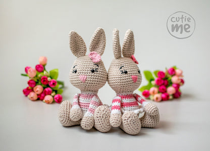 Lilou the Bunny amigurumi crochet toy pattern pdf