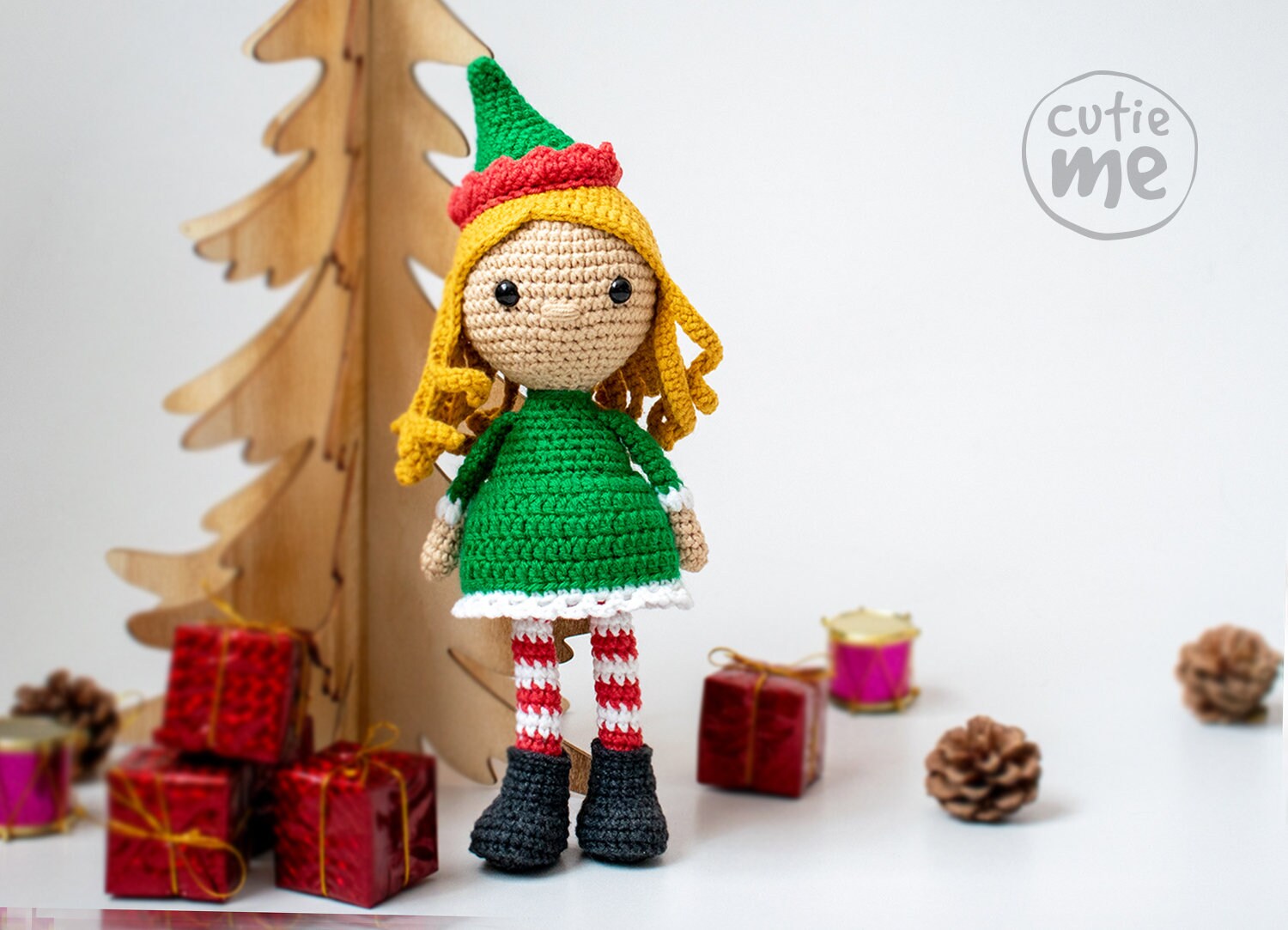 Christmas Elf and Angel amigurumi crochet toy pattern pdf