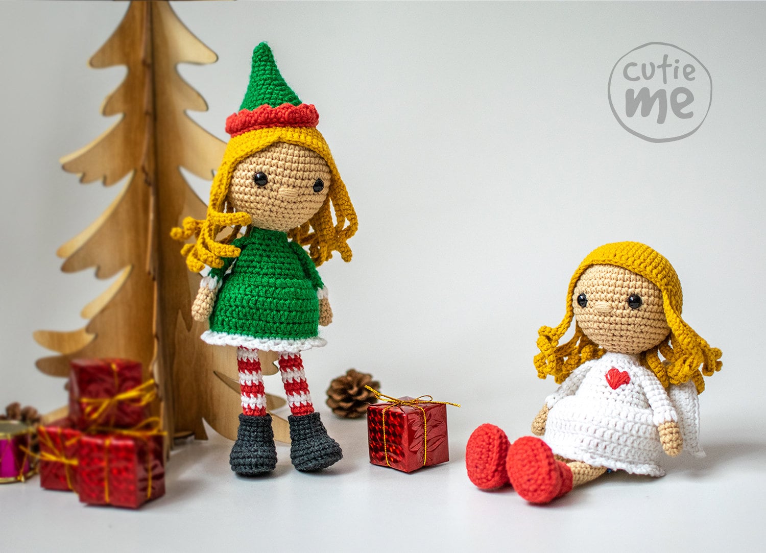 Christmas Elf and Angel amigurumi crochet toy pattern pdf