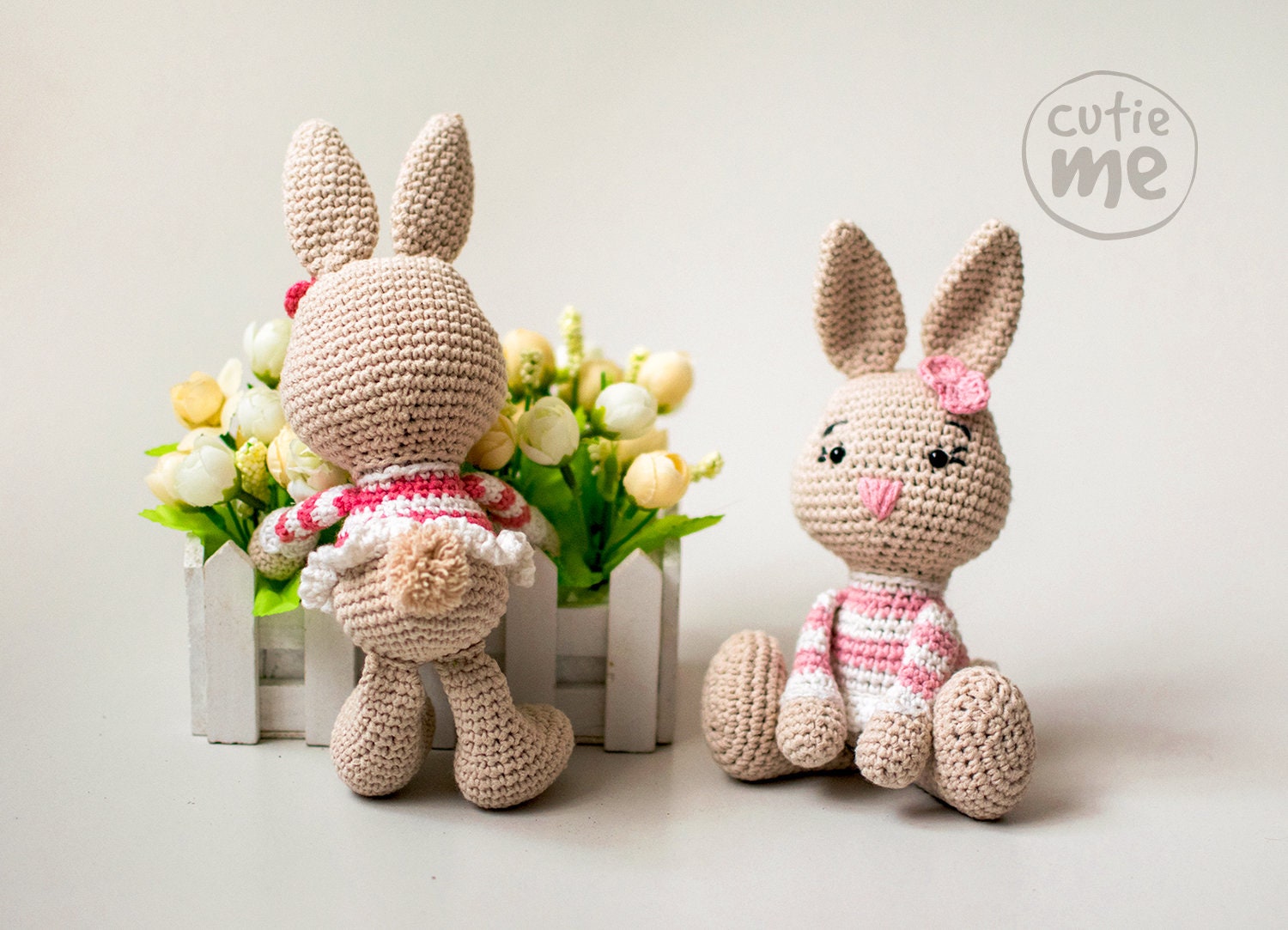 Lilou the Bunny amigurumi crochet toy pattern pdf