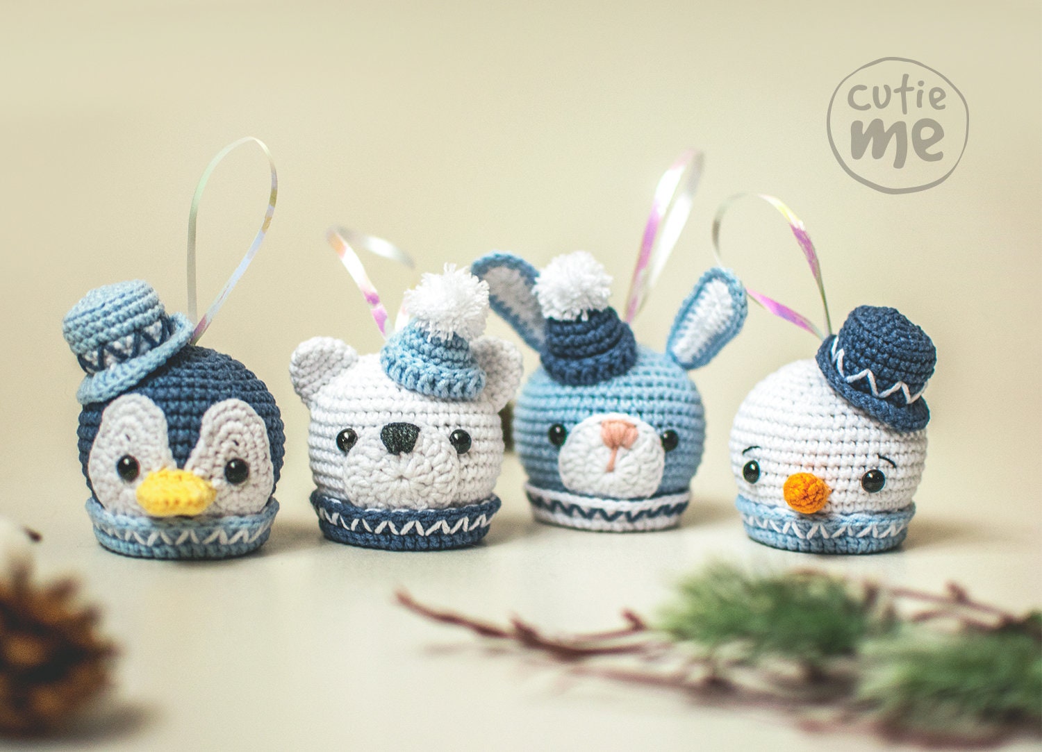 Christmas Balls Set amigurumi crochet toy pattern pdf