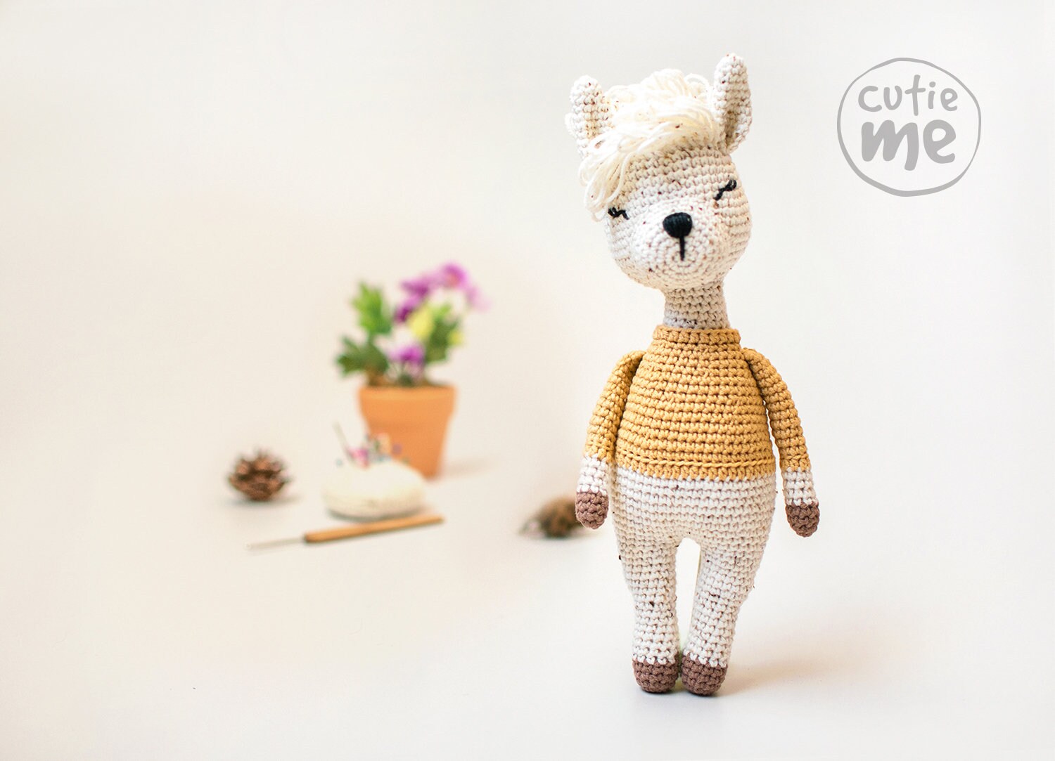 Sofie the Llama amigurumi crochet toy pattern pdf