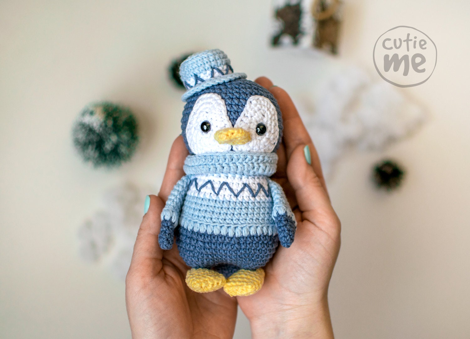 Joe the Penguin amigurumi crochet toy pattern pdf