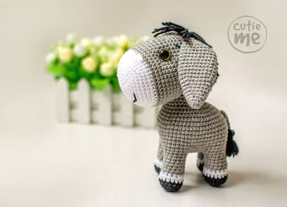 The little donkey Danny amigurumi crochet toy pattern pdf