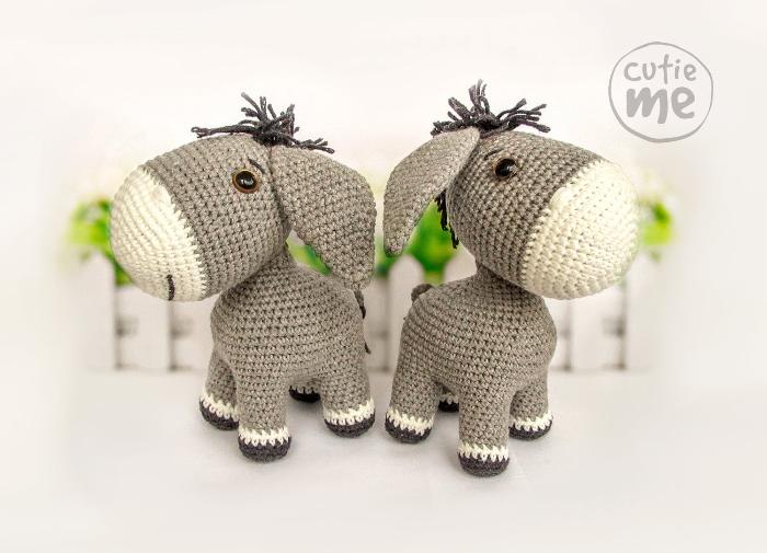 The little donkey Danny amigurumi crochet toy pattern pdf