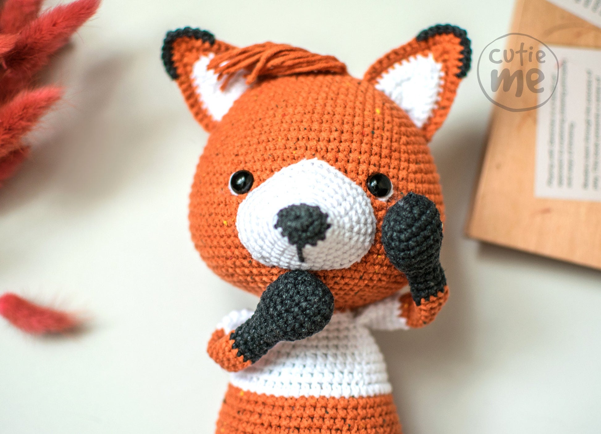 Phill the Fox amigurumi crochet toy pattern pdf