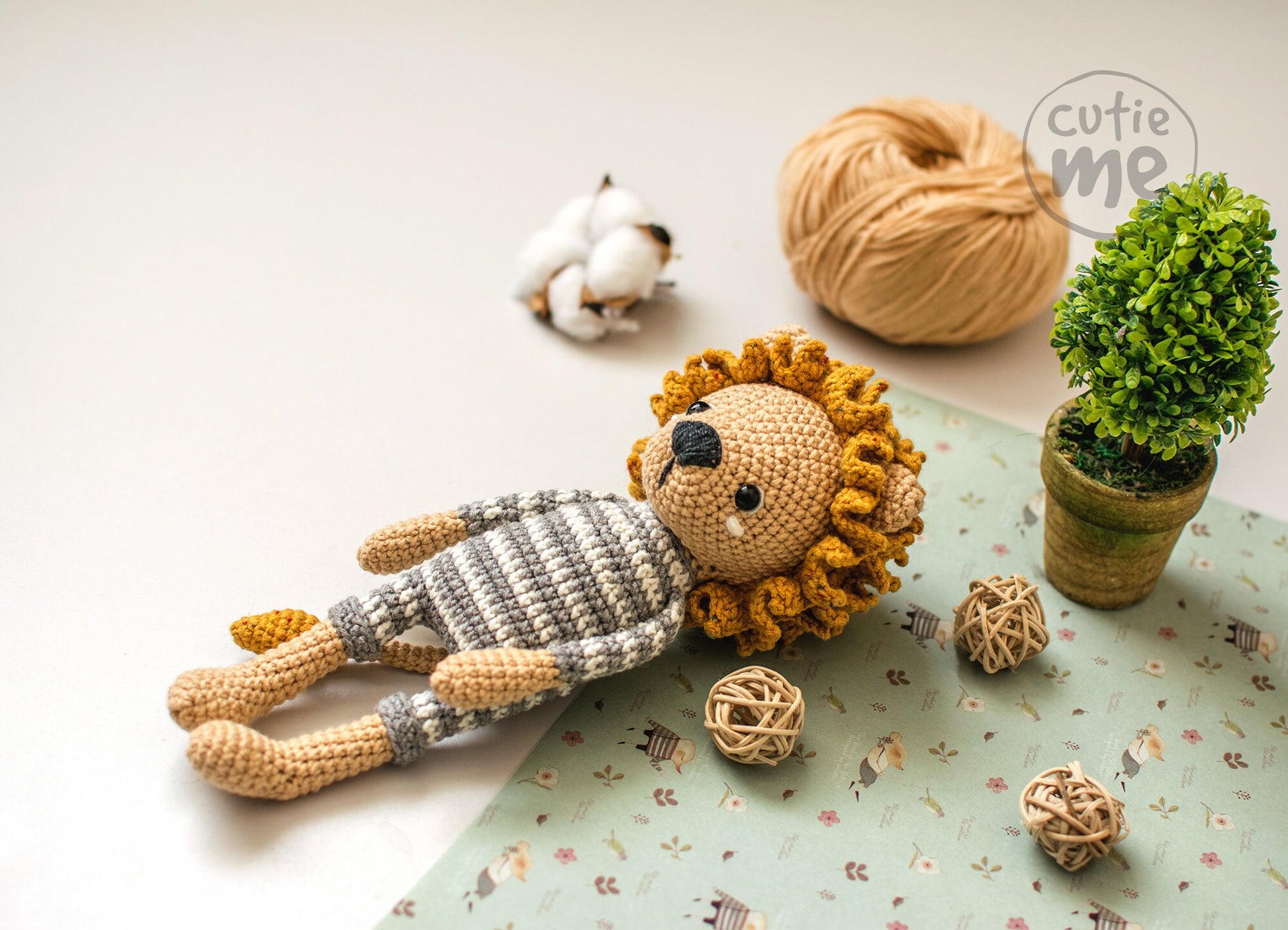 Lion Timosha amigurumi crochet toy pattern pdf