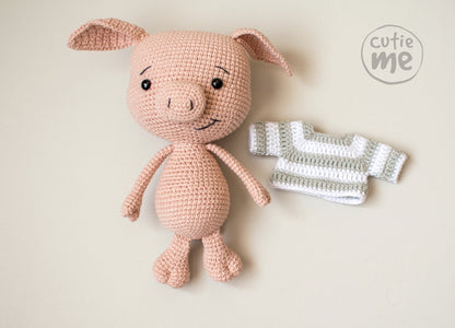 Bublik the Pig amigurumi crochet toy pattern pdf