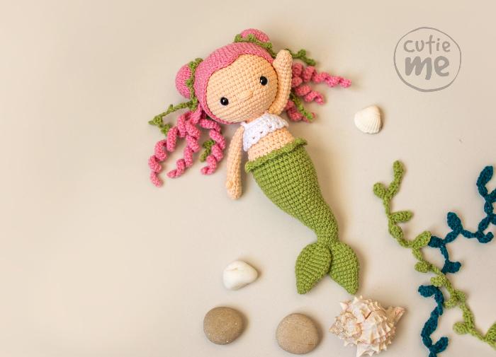 Tina the Mermaid amigurumi crochet toy pattern pdf