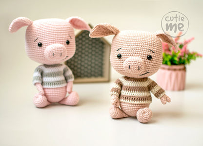 Bublik the Pig amigurumi crochet toy pattern pdf