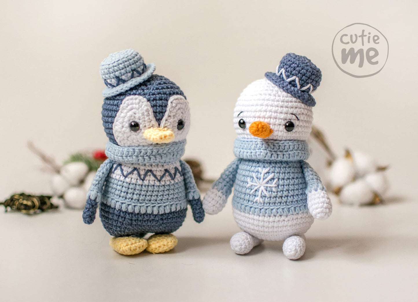 Charlie the Snowman amigurumi crochet toy pattern pdf