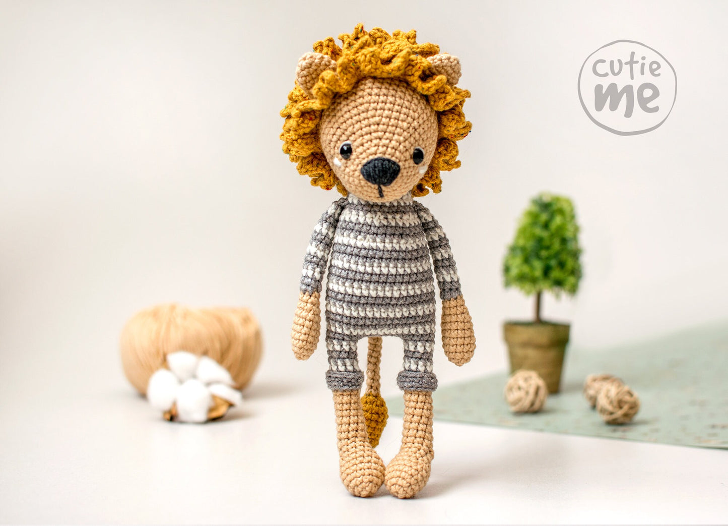 Lion Timosha amigurumi crochet toy pattern pdf