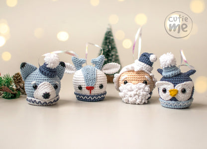 Christmas Baubles Set amigurumi crochet toy pattern pdf