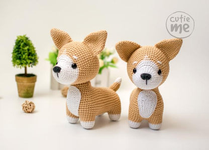 Lucky The Corgi  amigurumi crochet toy pattern pdf