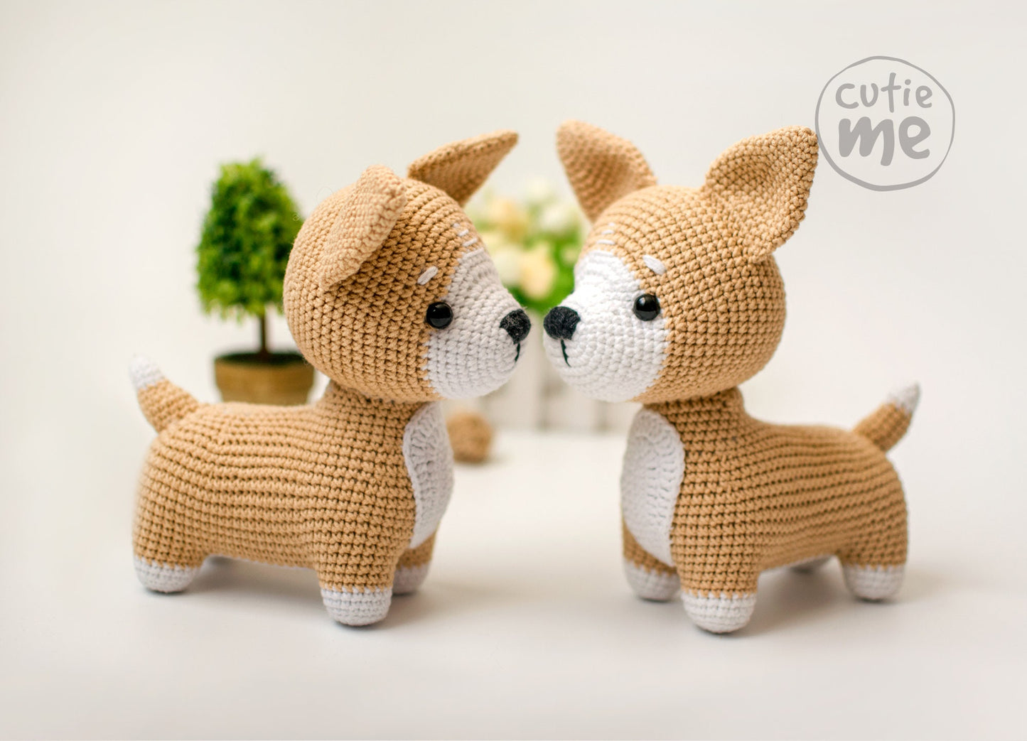 Lucky The Corgi  amigurumi crochet toy pattern pdf