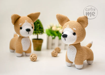 Lucky The Corgi  amigurumi crochet toy pattern pdf