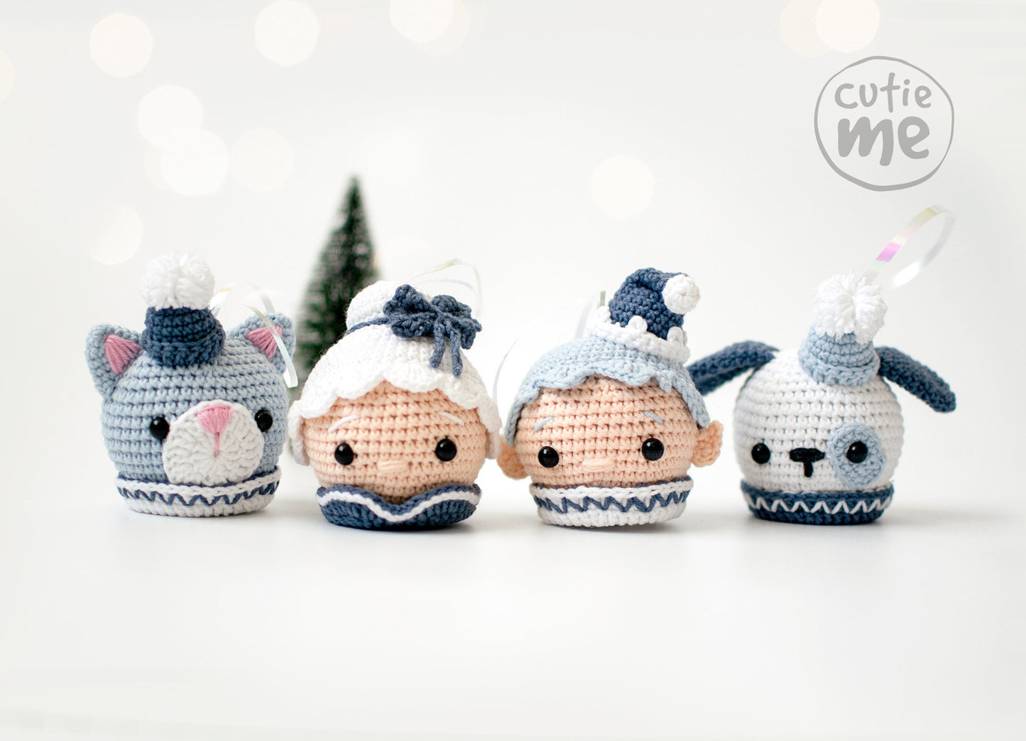 Christmas Baubles Set amigurumi crochet toy pattern pdf