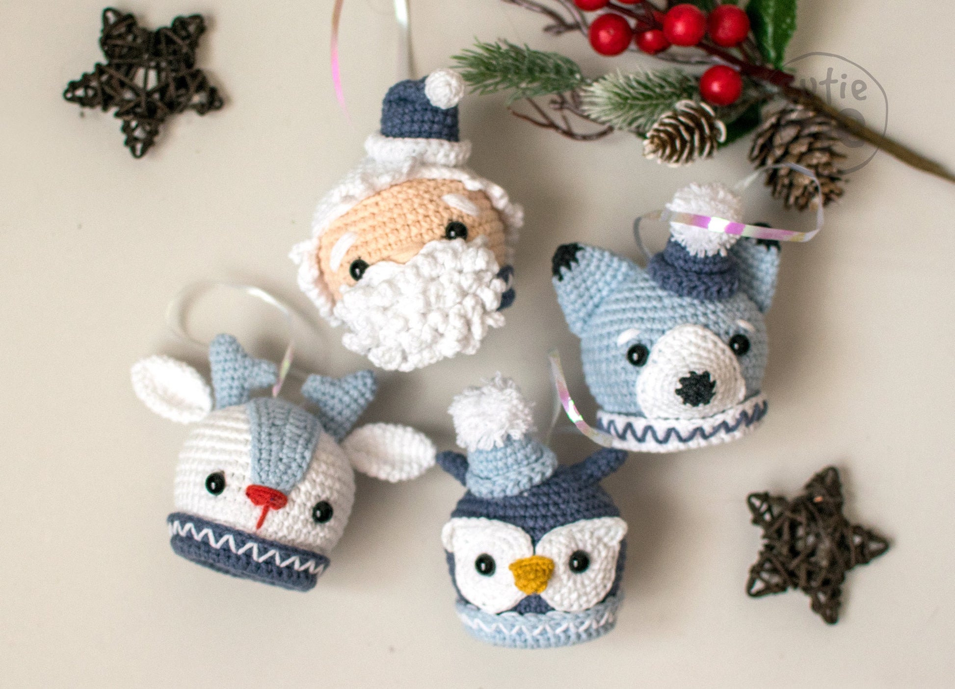 Christmas Baubles Set amigurumi crochet toy pattern pdf