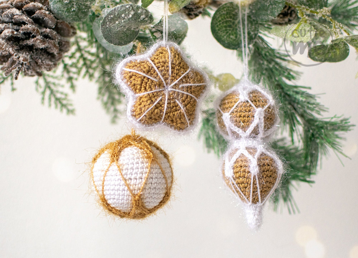 Christmas Ornaments amigurumi crochet toy pattern pdf