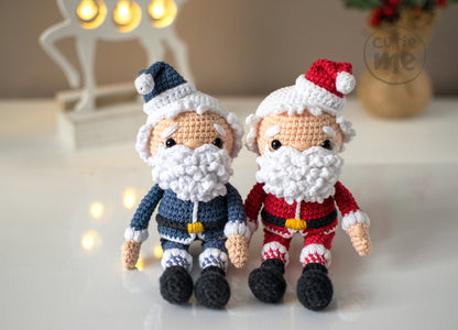 Santa Claus Christmas amigurumi crochet toy pattern pdf