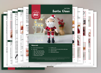 Mr & Mrs Santa Claus Christmas amigurumi crochet toy pattern pdf